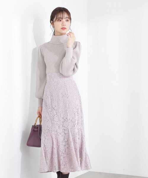 PROPORTION BODY DRESSING（プロポーションボディドレッシング）の「タートルネックボリュームスリーブニット/1213170210（ニット/セーター・レディース・カーキ/パープル/ベージュ・SMALL/MEDIUM）」の20枚目の写真