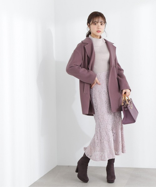 PROPORTION BODY DRESSING（プロポーションボディドレッシング）の「タートルネックボリュームスリーブニット/1213170210（ニット/セーター・レディース・カーキ/パープル/ベージュ・SMALL/MEDIUM）」の6枚目の写真