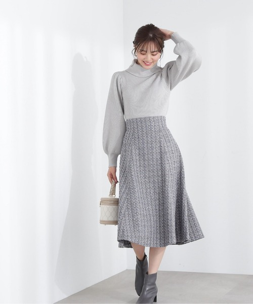 PROPORTION BODY DRESSING（プロポーションボディドレッシング）の「タートルネックボリュームスリーブニット/1213170210（ニット/セーター・レディース・カーキ/パープル/ベージュ・SMALL/MEDIUM）」の10枚目の写真