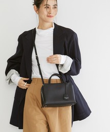 【TREASURE TOPKAPI/トプカピ トレジャー】 スプリットレザー ファスナーポケット ショルダー付き ハンドバッグ