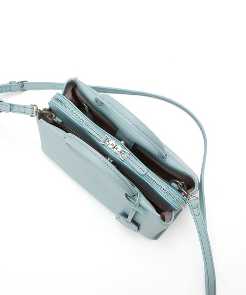 TREASURE TOPKAPI（トレジャートプカピ）の「【TREASURE TOPKAPI/トプカピ トレジャー】 スプリットレザー ファスナーポケット ショルダー付き ハンドバッグ（ハンドバッグ・レディース・グレイッシュベージュ/ブラック/グレイッシュブルー・FREE）」の19枚目の写真