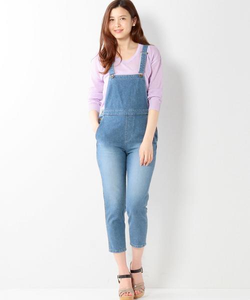Jewel Changes（ジュエルチェンジズ）の「JCT C/PU デニム サロペット（サロペット/オーバーオール・レディース・ライトブルー/ネイビー・36/34/38）」の19枚目の写真