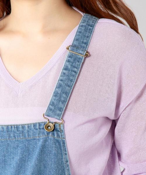 Jewel Changes（ジュエルチェンジズ）の「JCT C/PU デニム サロペット（サロペット/オーバーオール・レディース・ライトブルー/ネイビー・36/34/38）」の16枚目の写真