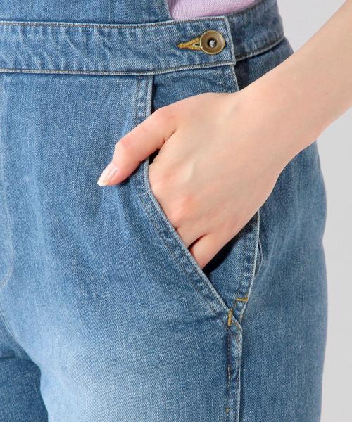 Jewel Changes（ジュエルチェンジズ）の「JCT C/PU デニム サロペット（サロペット/オーバーオール・レディース・ライトブルー/ネイビー・36/34/38）」の4枚目の写真