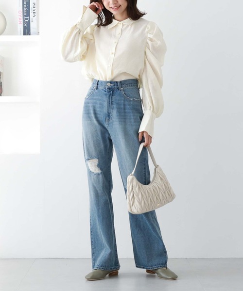 archives(アルシーヴ)の「肩あきドレープ2WAYブラウス(シャツ/ブラウス・レディース・アイボリー/ブラック/ブルー・MEDIUM)」の18枚目の写真