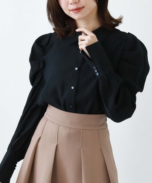 archives(アルシーヴ)の「肩あきドレープ2WAYブラウス(シャツ/ブラウス・レディース・アイボリー/ブラック/ブルー・MEDIUM)」の19枚目の写真