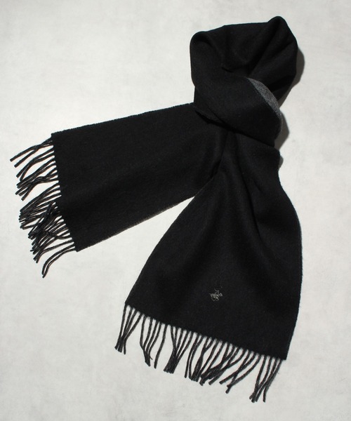 BURBERRY 刺繍入り リバーシブル マフラー （バーバリーの