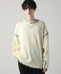 Buyer's Select/ハンドステッチクルーネックニット