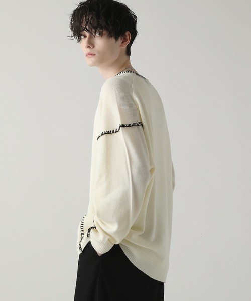 セール】Buyer's Select/ハンドステッチクルーネックニット（ニット