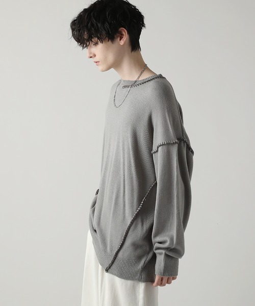 セール】Buyer's Select/ハンドステッチクルーネックニット（ニット