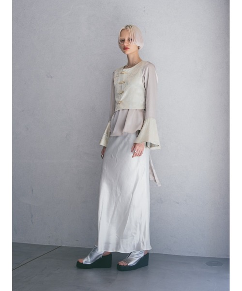 sahara（サハラ）の「Chinoiserie Vest Layred Top（Tシャツ/カットソー・レディース・ネイビー/シルバー・FREE）」の19枚目の写真