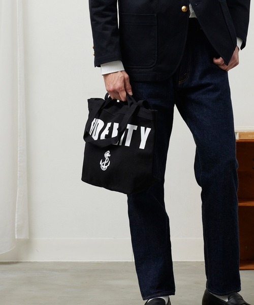 FIDELITY(フィデリティ)の「CANVAS TOTE - MEDIUM / キャンバストートバッグ(トートバッグ・メンズ・キナリ/ブラック・MEDIUM)」の7枚目の写真