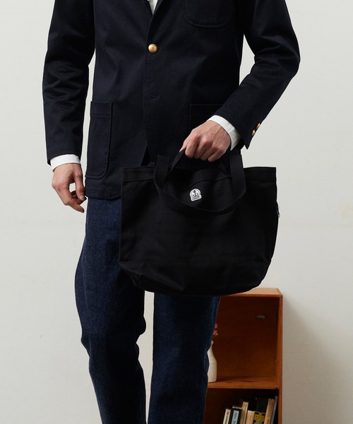 FIDELITY(フィデリティ)の「CANVAS TOTE - MEDIUM / キャンバストートバッグ(トートバッグ・メンズ・キナリ/ブラック・MEDIUM)」の8枚目の写真