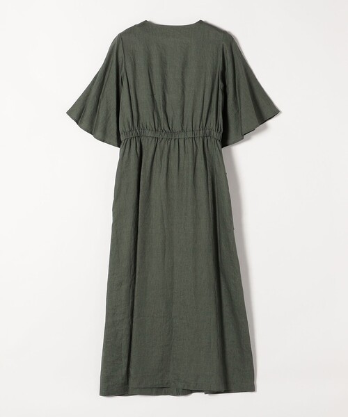 SHIPSany:〈洗濯機可能〉オーガニックリネンフレアスリーブワンピース