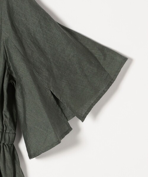 SHIPSany:〈洗濯機可能〉オーガニックリネンフレアスリーブワンピース