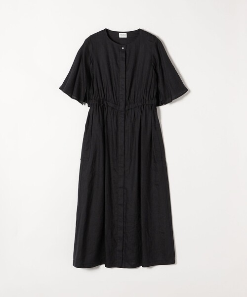 SHIPSany:〈洗濯機可能〉オーガニックリネンフレアスリーブワンピース