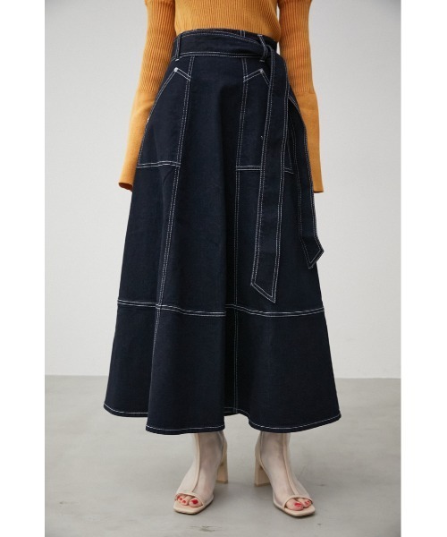 【★日本未入荷★】 S MAXMARA ☆ フレアデニムスカート CECILE MM6 - 未使用 エムエムシックス MM6 スカート デニムスカート