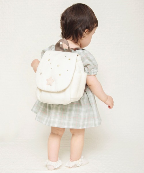 BRANSHES(ブランシェス)の「【ベビー】ベビーワッフルリュック(その他ベビー用品・キッズ・ブラウン/ピンク/アイボリー・FREE)」の4枚目の写真