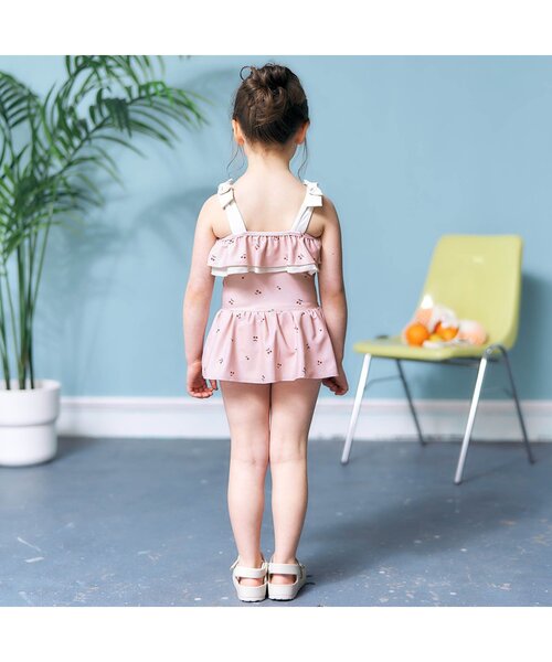 apres les cours（アプレレクール）の「【UVカット/一部リンク可能】さくらんぼ・ひまわり柄ワンピース水着（水着・キッズ・ピンク/アイボリー・140/110/80/90/100/120/130）」の13枚目の写真