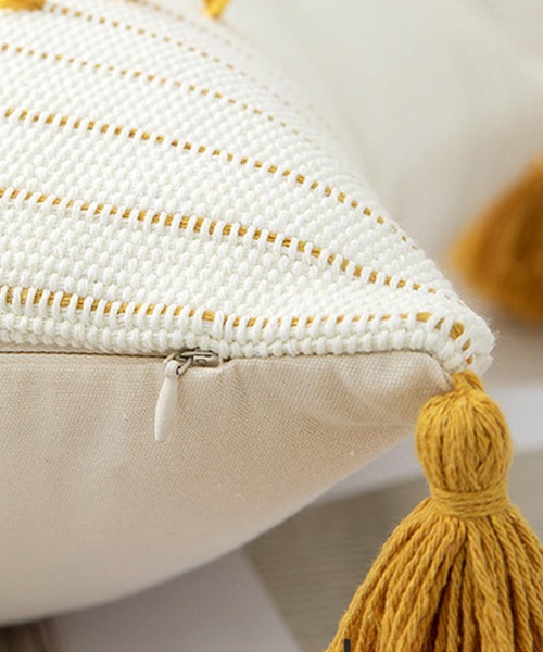 LAFFMO(ラフモ)の「クッション&クッションカバーセット 45×45(クッション/クッションカバー・レディース・アイボリー/グレー/ホワイト/イエロー・FREE)」の8枚目の写真