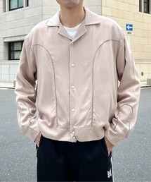 配色パイピングギャバジャケット