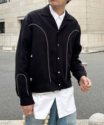 CPCM | 配色パイピングギャバジャケット(テーラードジャケット)