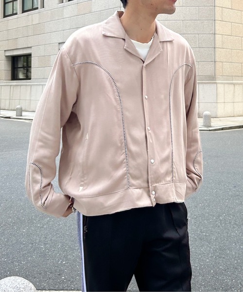 CPCM(シーピーシーエム)の「配色パイピングギャバジャケット(テーラードジャケット・メンズ・ベージュ/ブラック・MEDIUM/LARGE)」の12枚目の写真