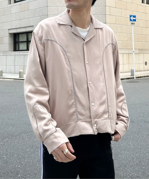 CPCM(シーピーシーエム)の「配色パイピングギャバジャケット(テーラードジャケット・メンズ・ベージュ/ブラック・MEDIUM/LARGE)」の13枚目の写真