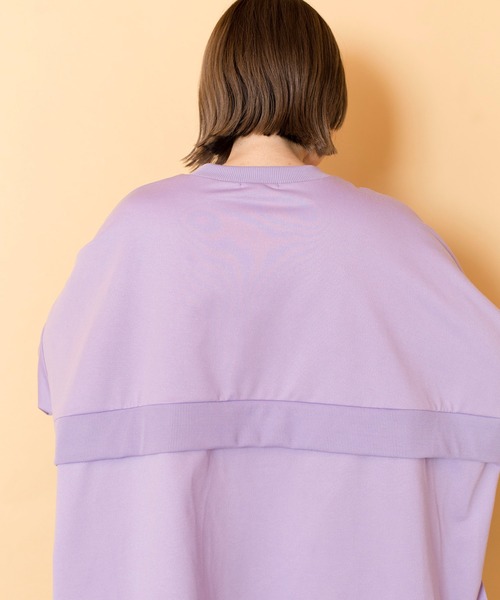 OSMOSIS（オズモーシス）の「ミニ裏毛ワイドプルオーバー（Tシャツ/カットソー・レディース・ライトパープル/ライトグレー/ライトカーキ/ブラック・ONE SIZE）」の17枚目の写真