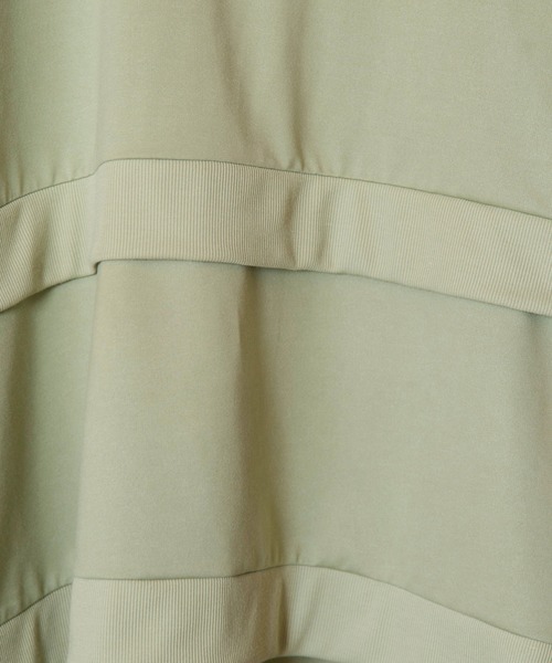 OSMOSIS（オズモーシス）の「ミニ裏毛ワイドプルオーバー（Tシャツ/カットソー・レディース・ライトパープル/ライトグレー/ライトカーキ/ブラック・ONE SIZE）」の7枚目の写真