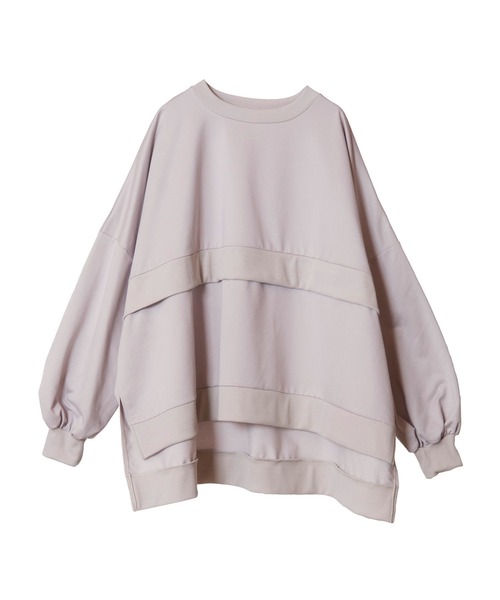 OSMOSIS（オズモーシス）の「ミニ裏毛ワイドプルオーバー（Tシャツ/カットソー・レディース・ライトパープル/ライトグレー/ライトカーキ/ブラック・ONE SIZE）」の10枚目の写真