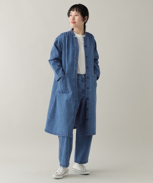 新品 Natural by studio CLIP 綿麻デニムコートワンピース studio CLIP（スタディオクリップ）の「《Natural by studio