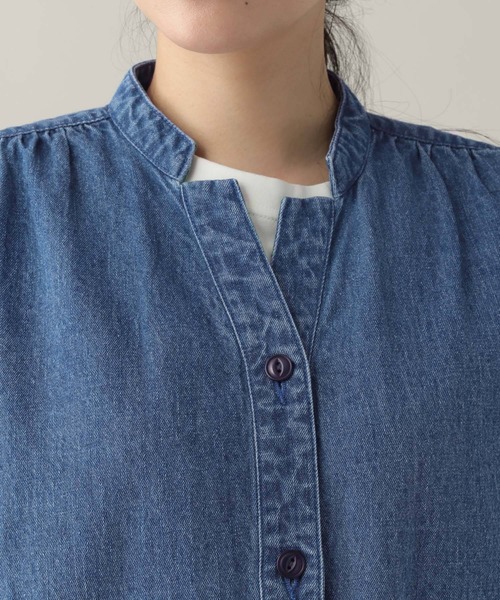 新品 Natural by studio CLIP 綿麻デニムコートワンピース studio CLIP（スタディオクリップ）の「《Natural by studio