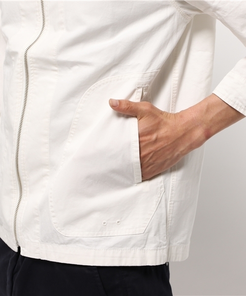 RAGEBLUE（レイジブルー）の「＜WEB限定価格＞ノーカラーZIPブルゾン7分袖/564565（ブルゾン・メンズ・オリーブ/ホワイト・LARGE/MEDIUM）」の9枚目の写真