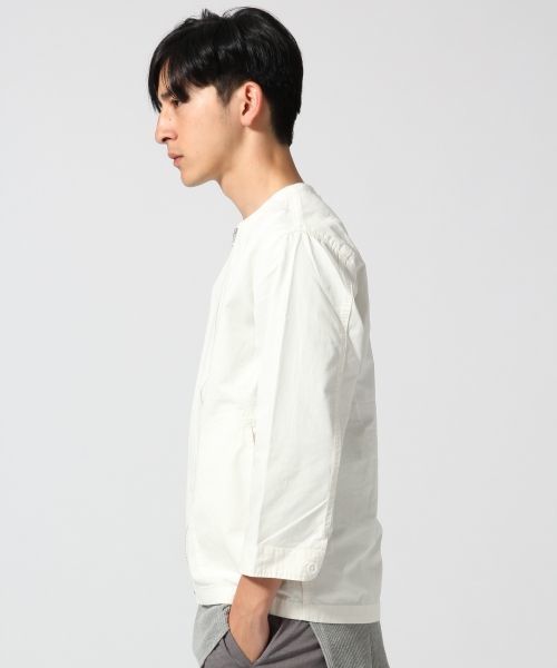 RAGEBLUE（レイジブルー）の「＜WEB限定価格＞ノーカラーZIPブルゾン7分袖/564565（ブルゾン・メンズ・オリーブ/ホワイト・LARGE/MEDIUM）」の13枚目の写真