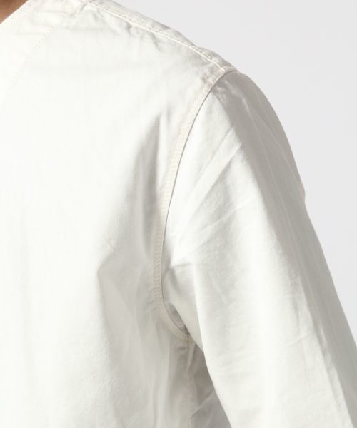 RAGEBLUE（レイジブルー）の「＜WEB限定価格＞ノーカラーZIPブルゾン7分袖/564565（ブルゾン・メンズ・オリーブ/ホワイト・LARGE/MEDIUM）」の16枚目の写真