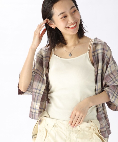 niko and...(ニコアンド)の「ルームドライ/カップ付きキャミソール(Tシャツ/カットソー・レディース・ブラック/オレンジ/ホワイト/ブルー/セージグリーン/アイボリー/スカイブルー/シャーベット・LARGE/MEDIUM)」の17枚目の写真