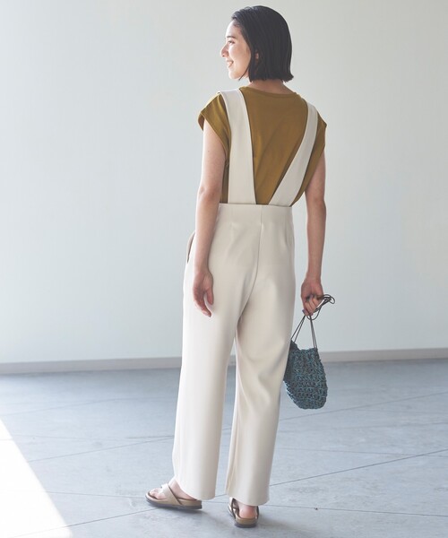 THE SHOP TK (ザ ショップ ティーケー )の「◆【1枚でサマになる/洗える】マリンテイストサロペット(サロペット/オーバーオール・レディース・ライトベージュ/ネイビー・12/13)」の5枚目の写真