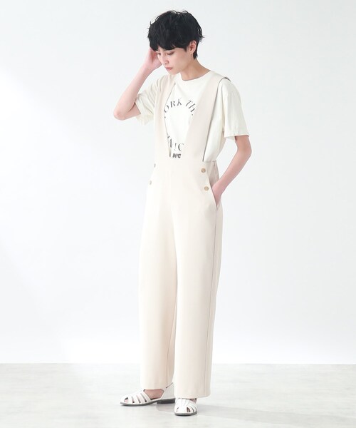 THE SHOP TK (ザ ショップ ティーケー )の「◆【1枚でサマになる/洗える】マリンテイストサロペット(サロペット/オーバーオール・レディース・ライトベージュ/ネイビー・12/13)」の6枚目の写真