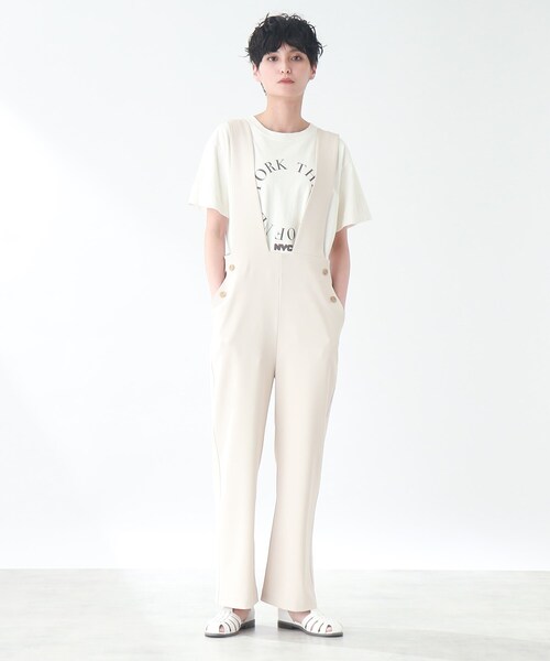 THE SHOP TK (ザ ショップ ティーケー )の「◆【1枚でサマになる/洗える】マリンテイストサロペット(サロペット/オーバーオール・レディース・ライトベージュ/ネイビー・12/13)」の19枚目の写真