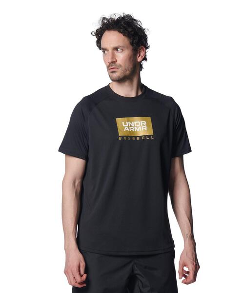 UNDER ARMOUR(アンダーアーマー)の「UAテック ショートスリーブTシャツ(ベースボール/メンズ)(タンクトップ・メンズ・ブラック・M/XXL/XL/S/L/3XL)」の1枚目の写真