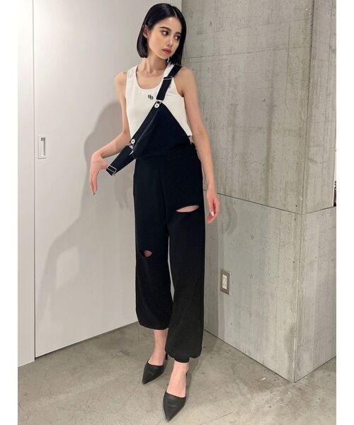 GYDA（ジェイダ）の「GG embroidery テレコタンクトップ（タンクトップ・レディース・ブラック/オフホワイト/グリーン・FREE）」の11枚目の写真