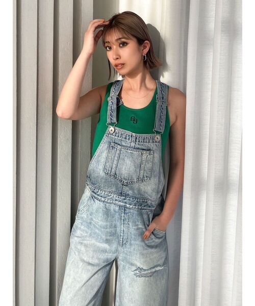 GYDA（ジェイダ）の「GG embroidery テレコタンクトップ（タンクトップ・レディース・ブラック/オフホワイト/グリーン・FREE）」の20枚目の写真