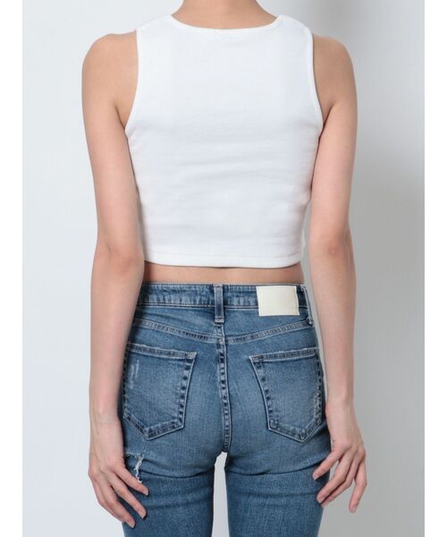 GYDA（ジェイダ）の「GG embroidery テレコタンクトップ（タンクトップ・レディース・ブラック/オフホワイト/グリーン・FREE）」の9枚目の写真