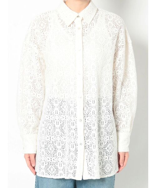 Ungrid(アングリッド)の「レースルーズシャツ(シャツ/ブラウス・レディース・オフホワイト/オレンジ系その他・FREE)」の7枚目の写真