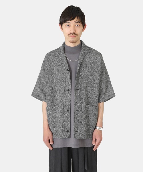marka（マーカ）の「marka / マーカ：CARDIGAN：M23A-16CS02B[COR]（ポロシャツ・メンズ・グリーン系その他/ホワイト×ブラック・1/2）」の5枚目の写真