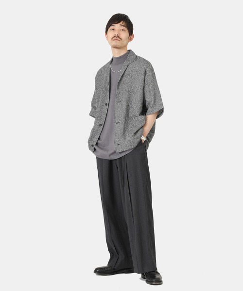 marka（マーカ）の「marka / マーカ：CARDIGAN：M23A-16CS02B[COR]（ポロシャツ・メンズ・グリーン系その他/ホワイト×ブラック・1/2）」の13枚目の写真