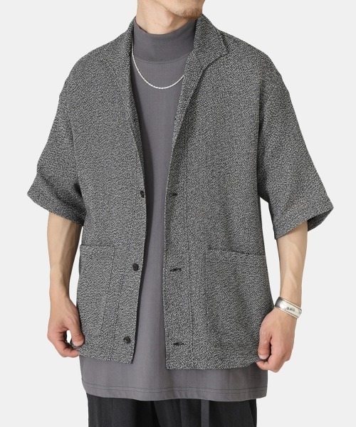 marka（マーカ）の「marka / マーカ：CARDIGAN：M23A-16CS02B[COR]（ポロシャツ・メンズ・グリーン系その他/ホワイト×ブラック・1/2）」の15枚目の写真