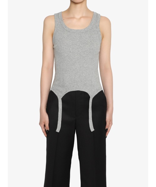 JOHN LAWRENCE SULLIVAN(ジョンローレンスサリバン)の「CUTTING TANK-TOP(Tシャツ/カットソー・レディース・ブラック/グレー/ネイビー・ONE SIZE)」の2枚目の写真