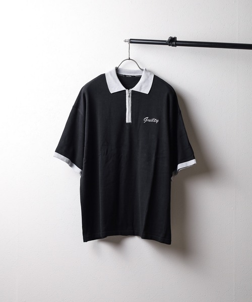 【セール】/Bling leads/サマーニット ハーフジップポロシャツ（ポロシャツ）｜Bling Leads（ブリングリーズ）